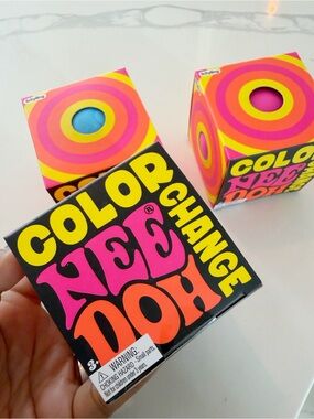 Color Changing NeeDoh FULL SET of 3 (Blue Pink Yellow) Rare Trio Bundle 🟡🔵🌸